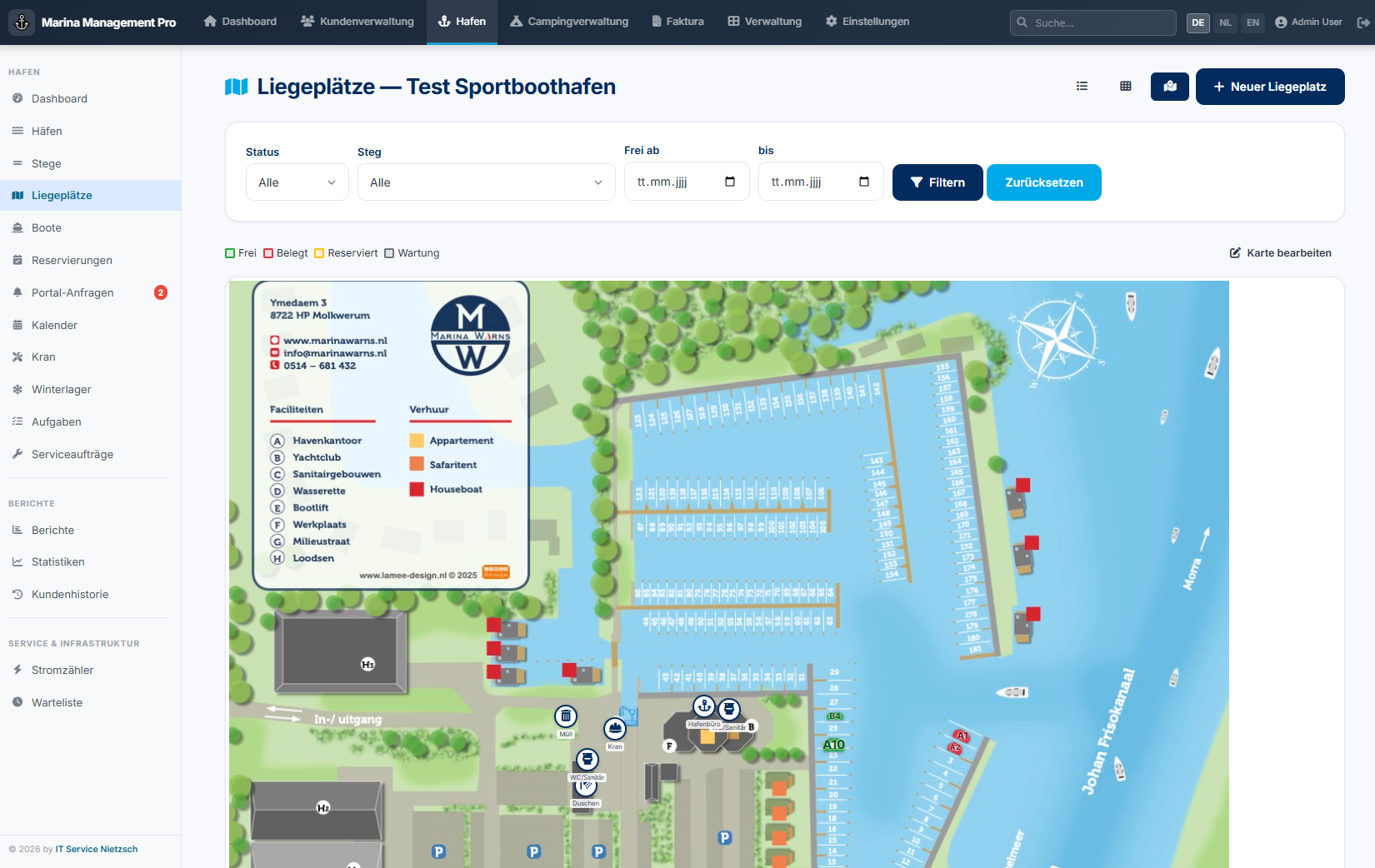 Interaktivt havnekort i ITN Marina Management